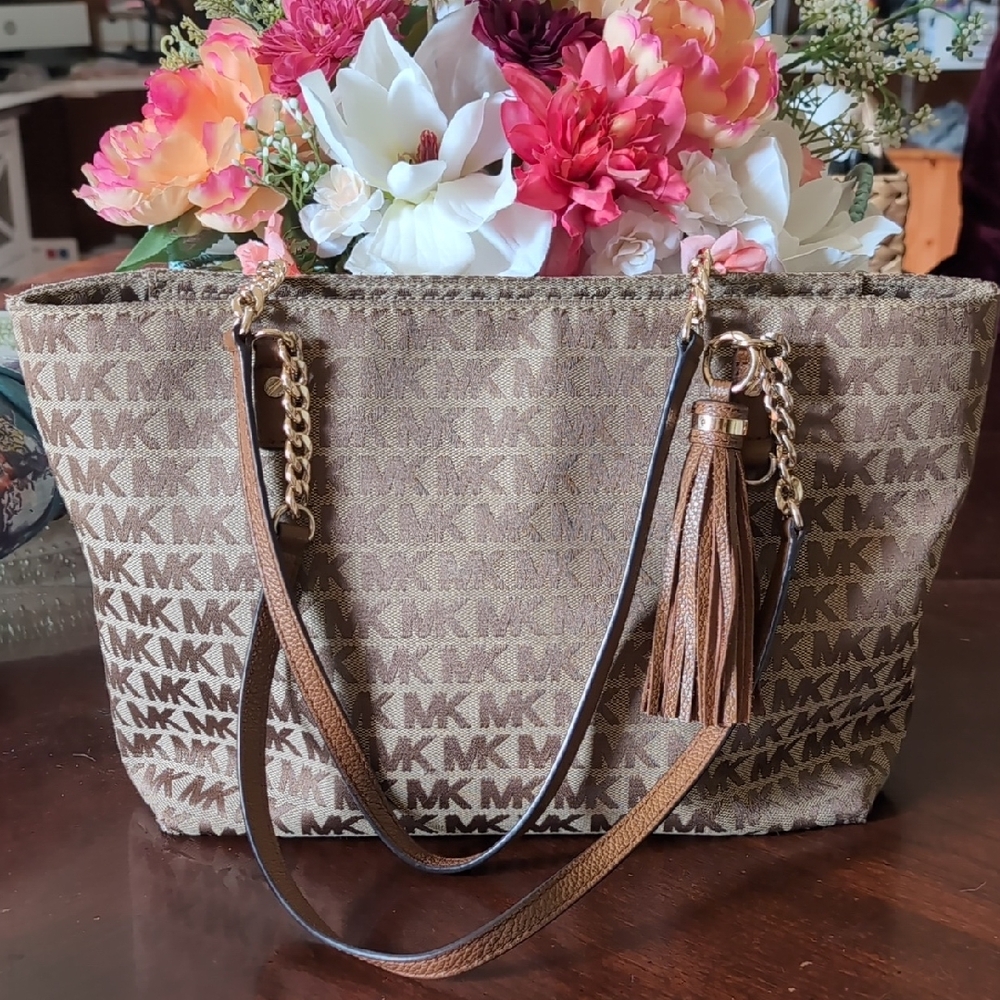 Michael Kors Brown Signature Tote Bag
